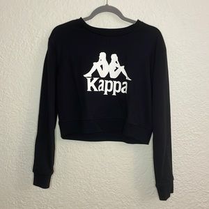 Kappa brand black long sleeve cropped sweatshirt